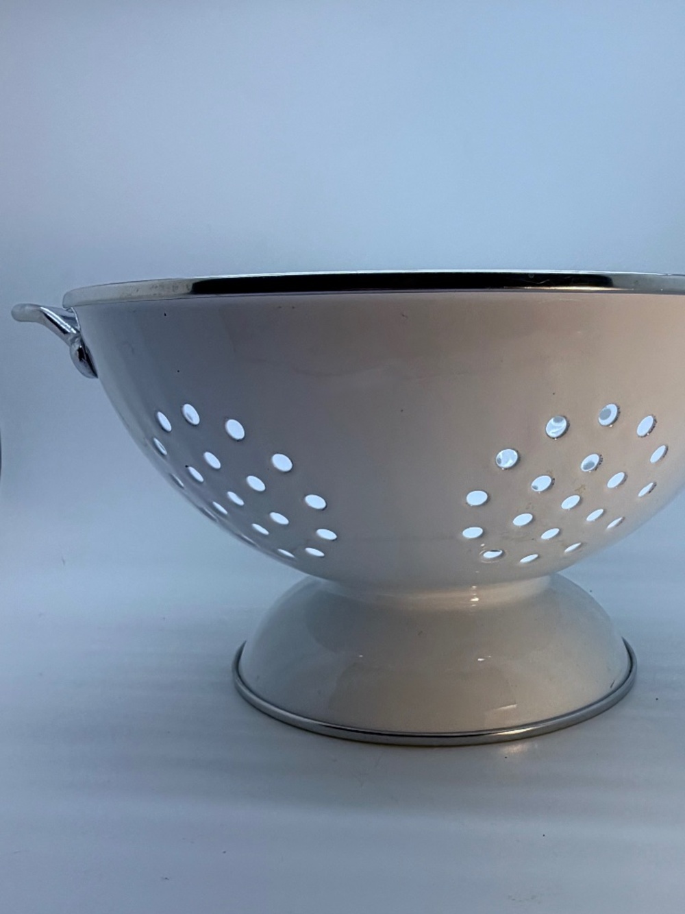 White Enamel Colander - NWOT